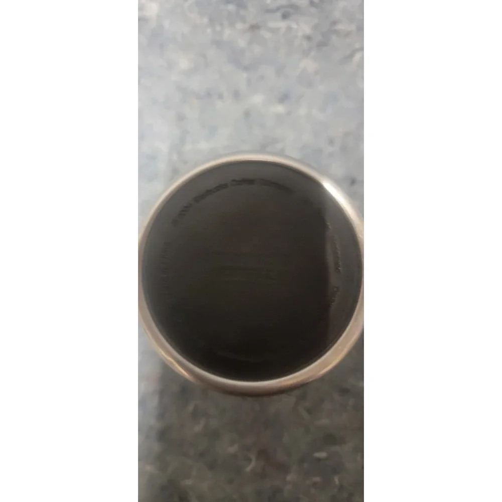 Starbucks 2004 Two-Tone‎ White Silver and Rubber Bottom Coffee Tea Mug